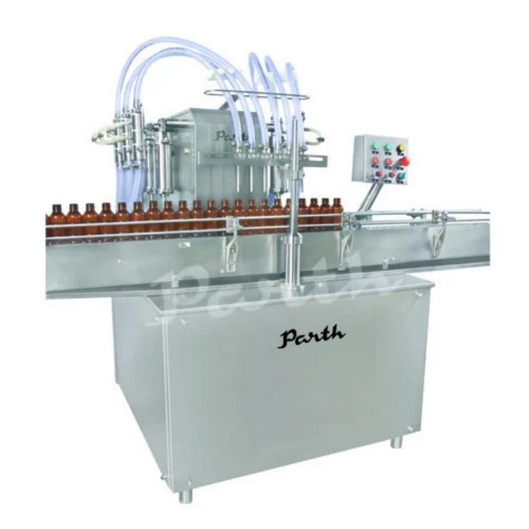 Automatic Four Head Volumetric Liquid Filling Machine - Material: Stainless Steel