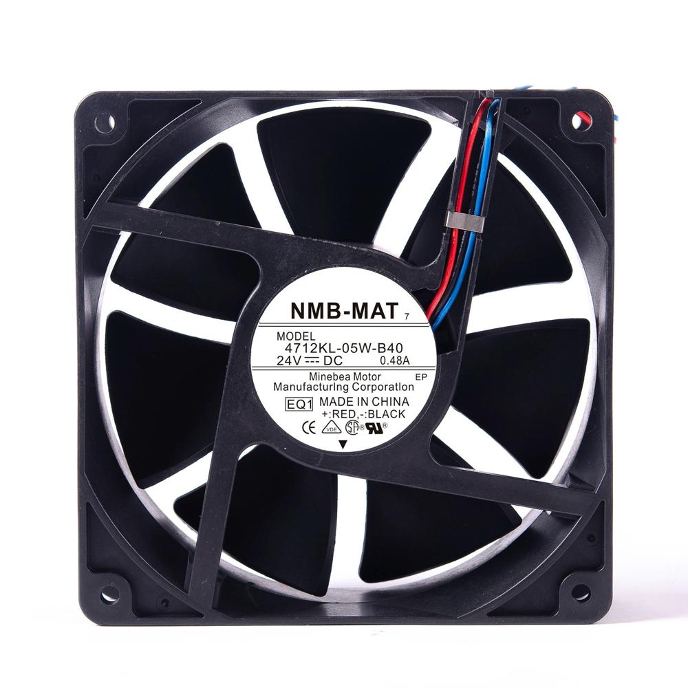 Nmb 4712kl-05w-b40 Dc24v 0.48a 120*120*38mm 12cm Original Brand-new Frequency Converter Cooling Fan - Color: Black