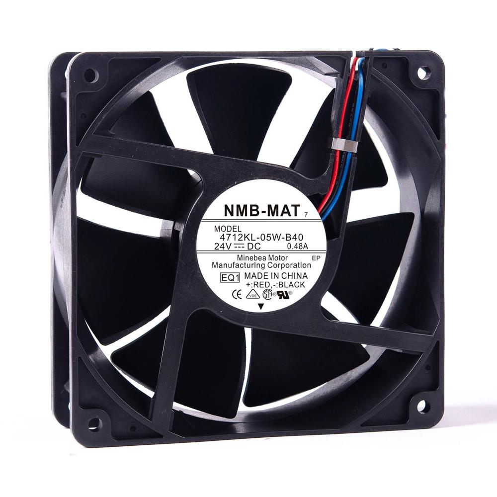 Nmb 4712kl-05w-b40 Dc24v 0.48a 120*120*38mm 12cm Original Brand-new Frequency Converter Cooling Fan - Color: Black