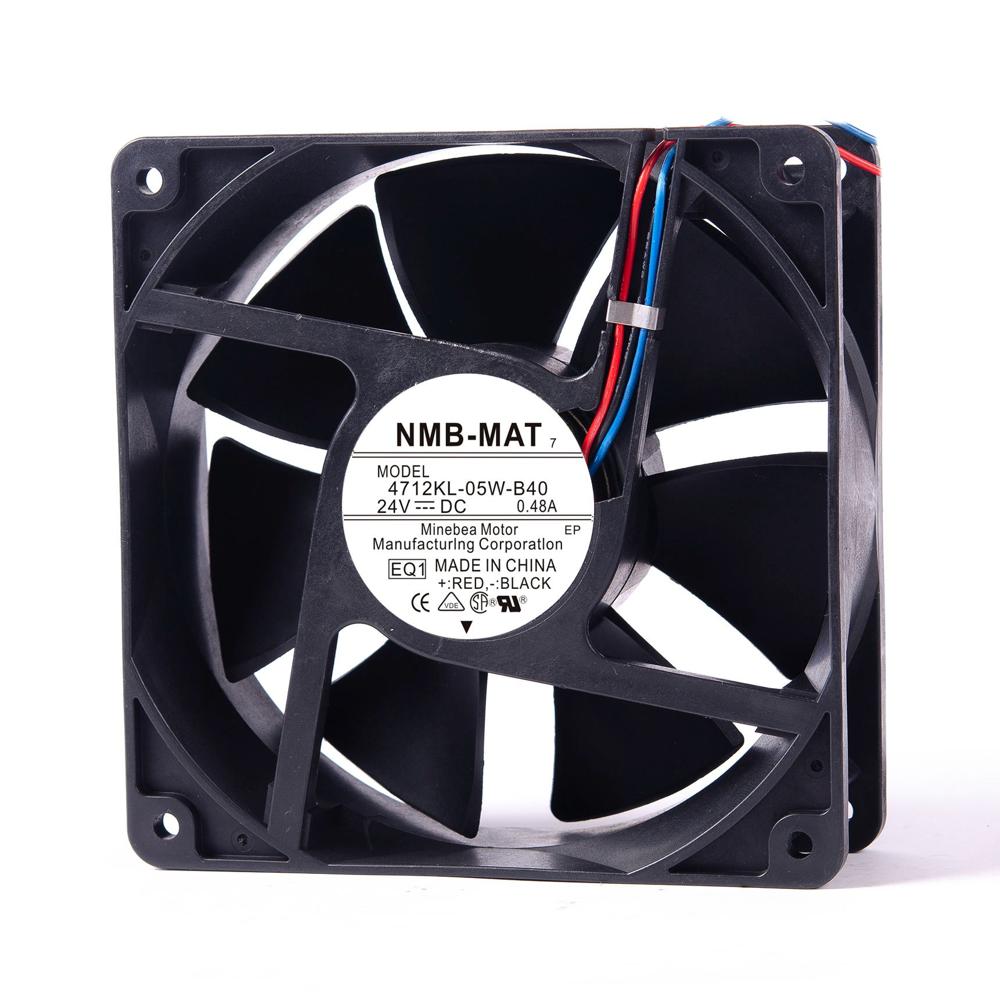 Nmb 4712kl-05w-b40 Dc24v 0.48a 120*120*38mm 12cm Original Brand-new Frequency Converter Cooling Fan - Color: Black