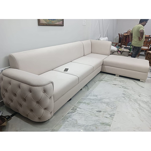 White L Shape Sofa Set