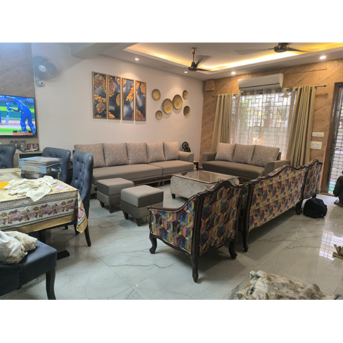 Designer Sofa Set - Premium Wood , Attractive Modern Design with Smooth Finishing , Available in Various Colors , 1-Year Warranty