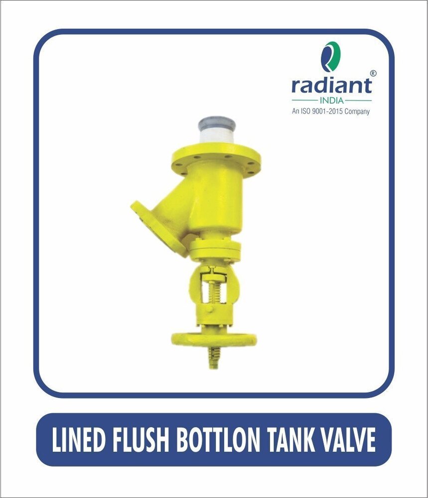 PFA Lined Flush Bottom Tank Valve
