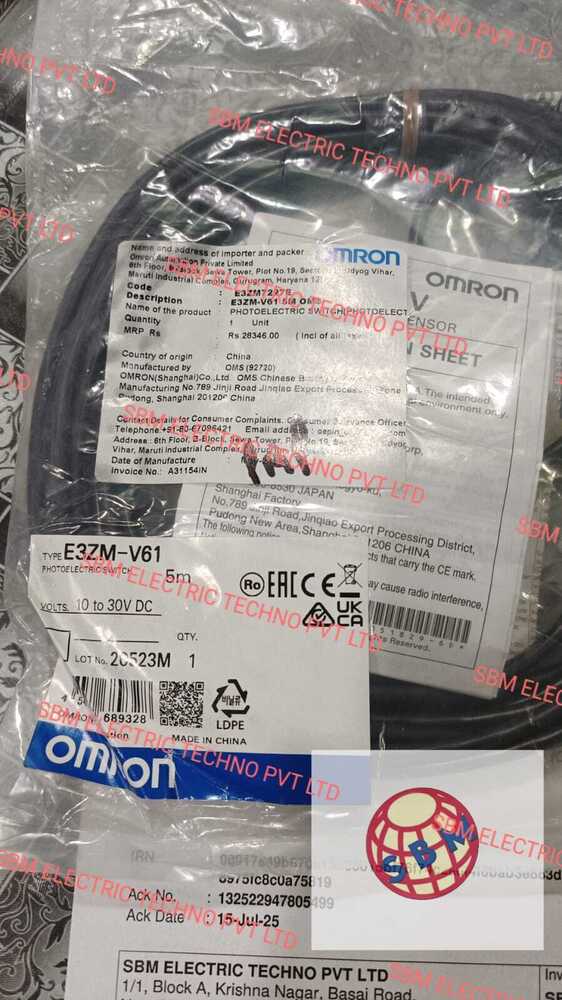 OMRON PHOTOELECTRIC SENSOR, E3ZM-V61 5M