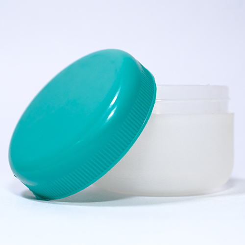 50 Gm Plastic Cream Jar - Color: White