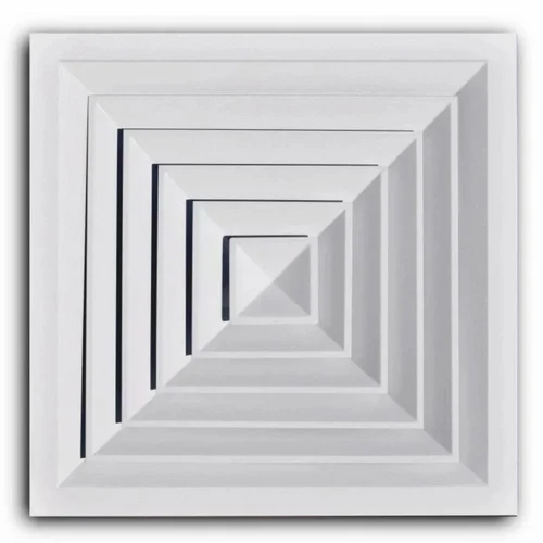 White Square Diffuser - Color: As Per Availability