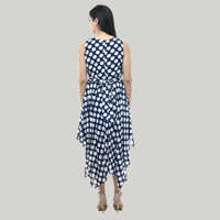 Dot Printed Ladies Georgette Dress