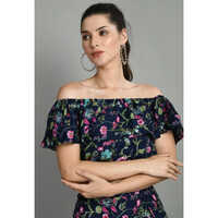 Women Two Piece Dress Dark Blue Dress