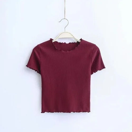 Women Short Sleeve Rib T-Shirt