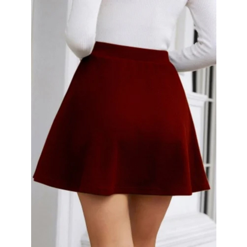 Ladies Maroon Lycra Skirt