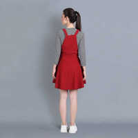 Women Red Dungaree