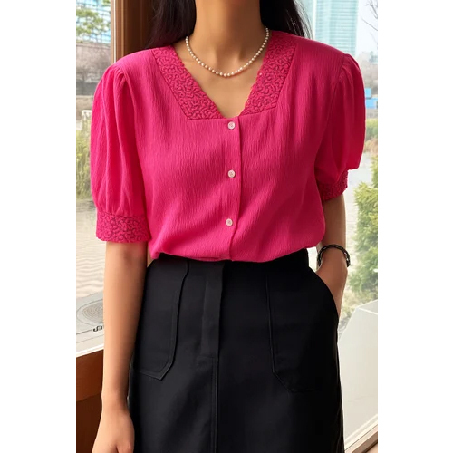 Ladies Pink Top - Feature: Washable
