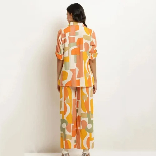 Ladies Cotton Top With Palazzo - Design: Modern