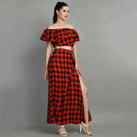 Women Two Piece Crepe Top