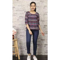 Casual Regular Sleeves Printed Women Top