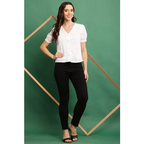White Ladies Cotton Top