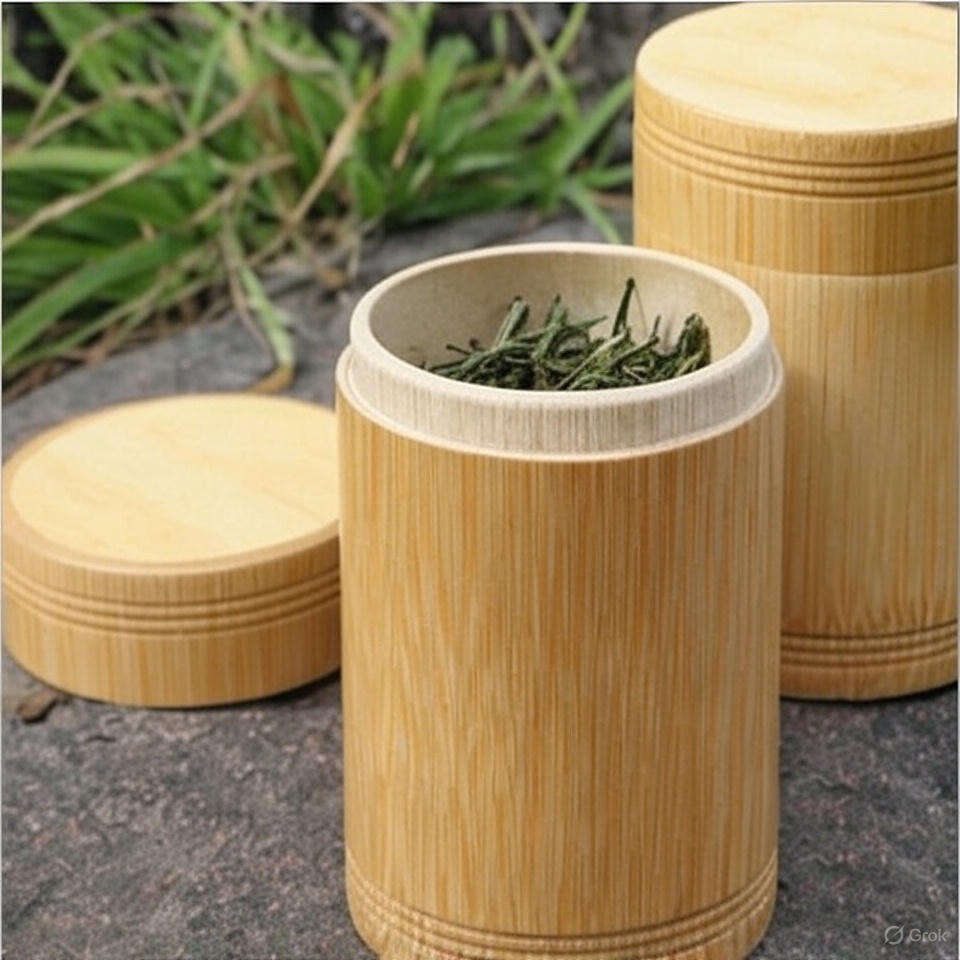 Bamboo Jar - Color: Natural