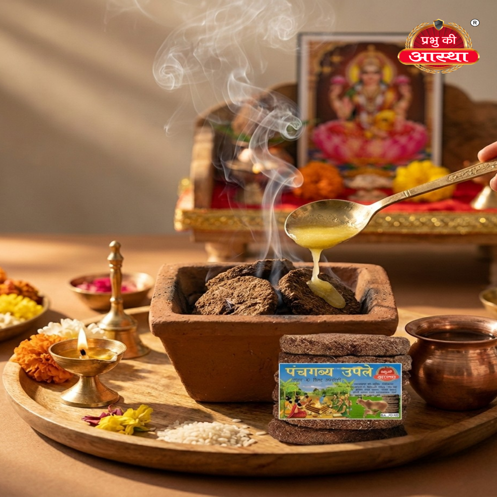 Cow Dung Cake Panchgavya - Color: Brown