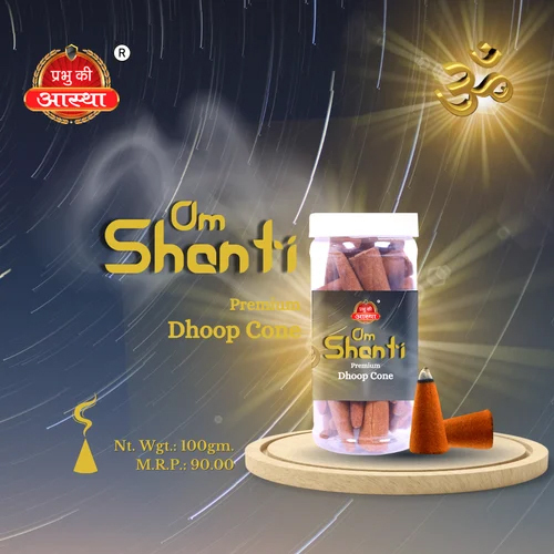 OM SHANTI DHOOP CONE 100 GM