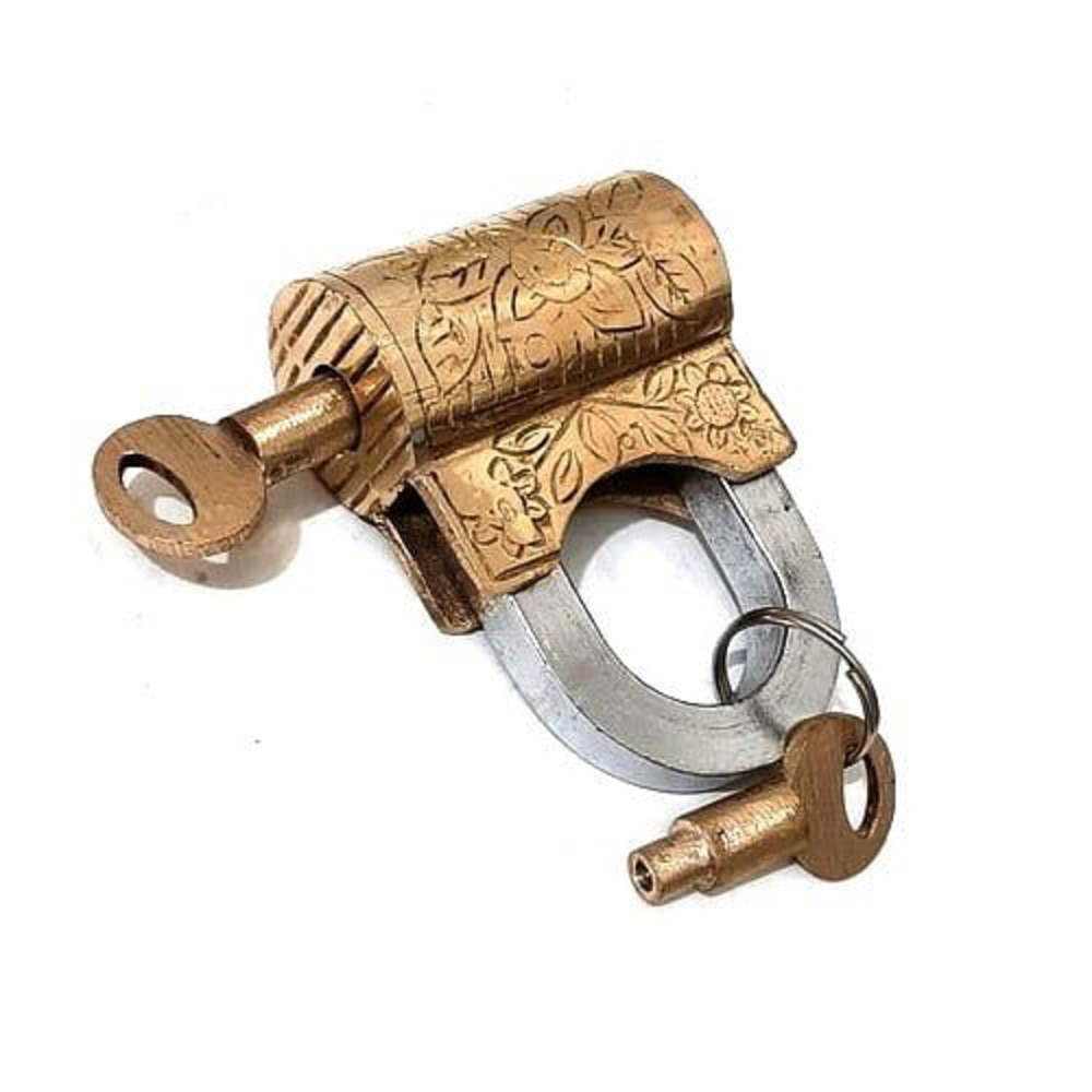 Brass Tricky Type Lock - Color: Golden