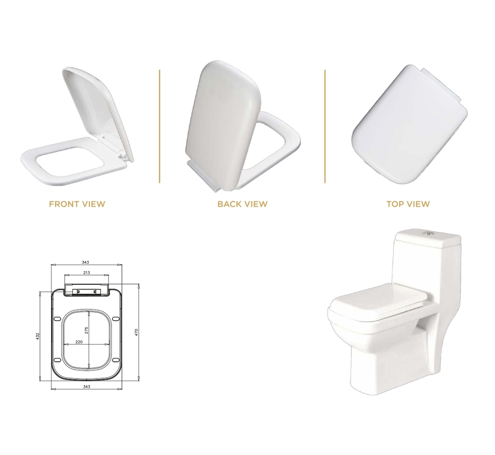 Slow close toilet seat