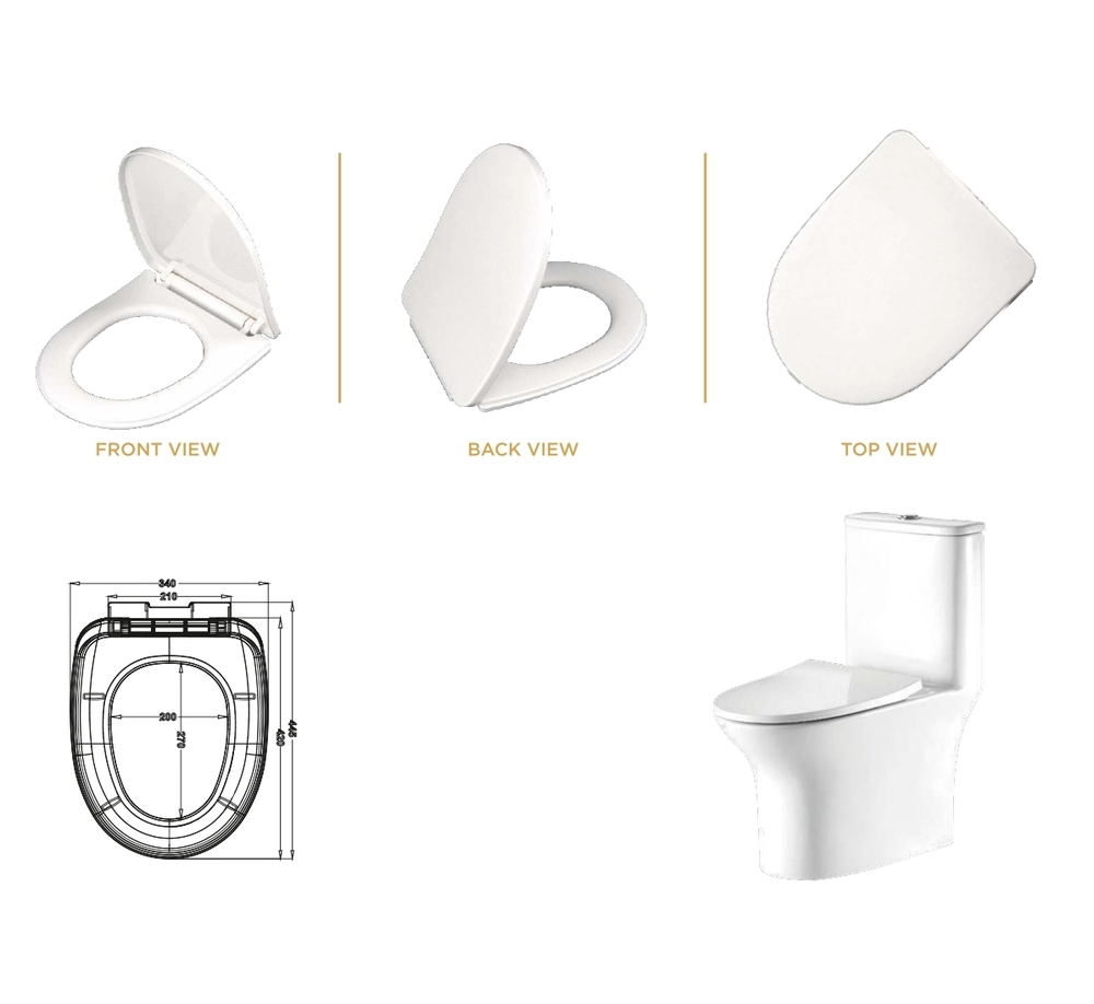 Plastic toilet seat