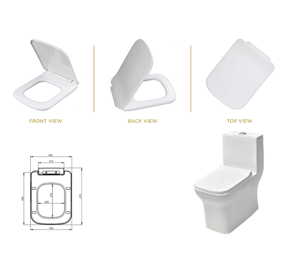 Toilet seat with cover