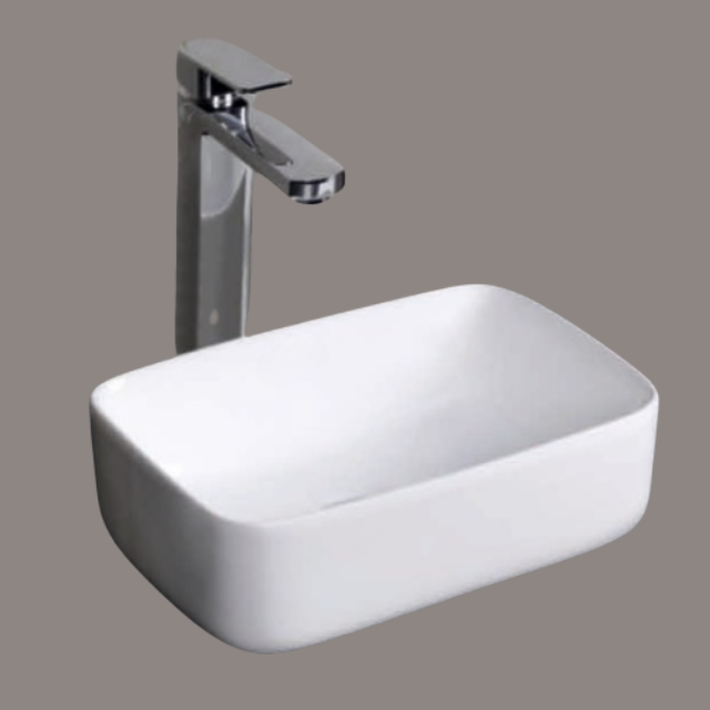 Table Top Ceramic Basin 08 - Color: White