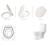 Toilet Lid Cover - Color: White