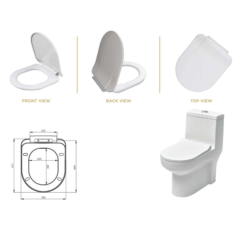 Molded toilet seat cover