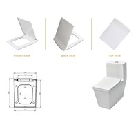 Toilet Seat Ring Cover - Color: White