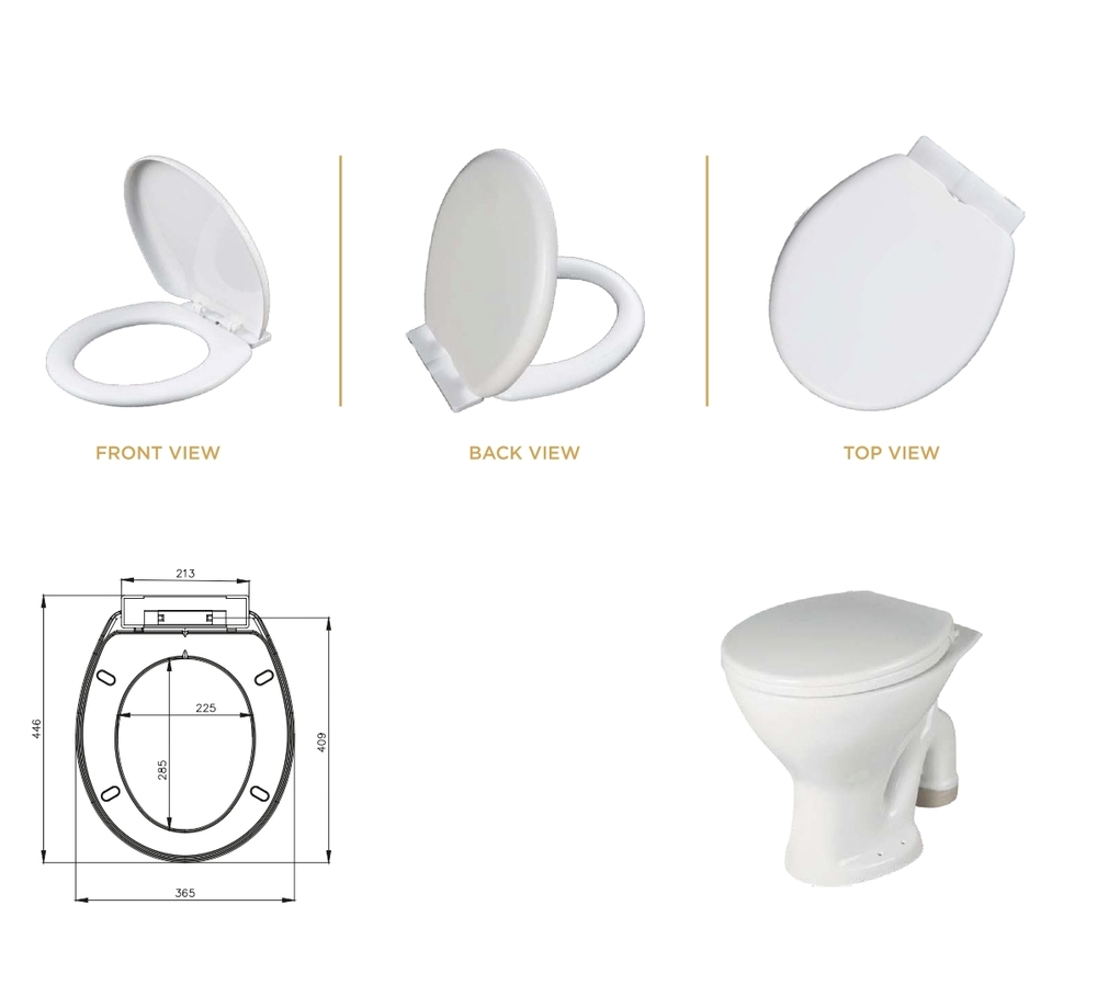 Elongated toilet seat cover