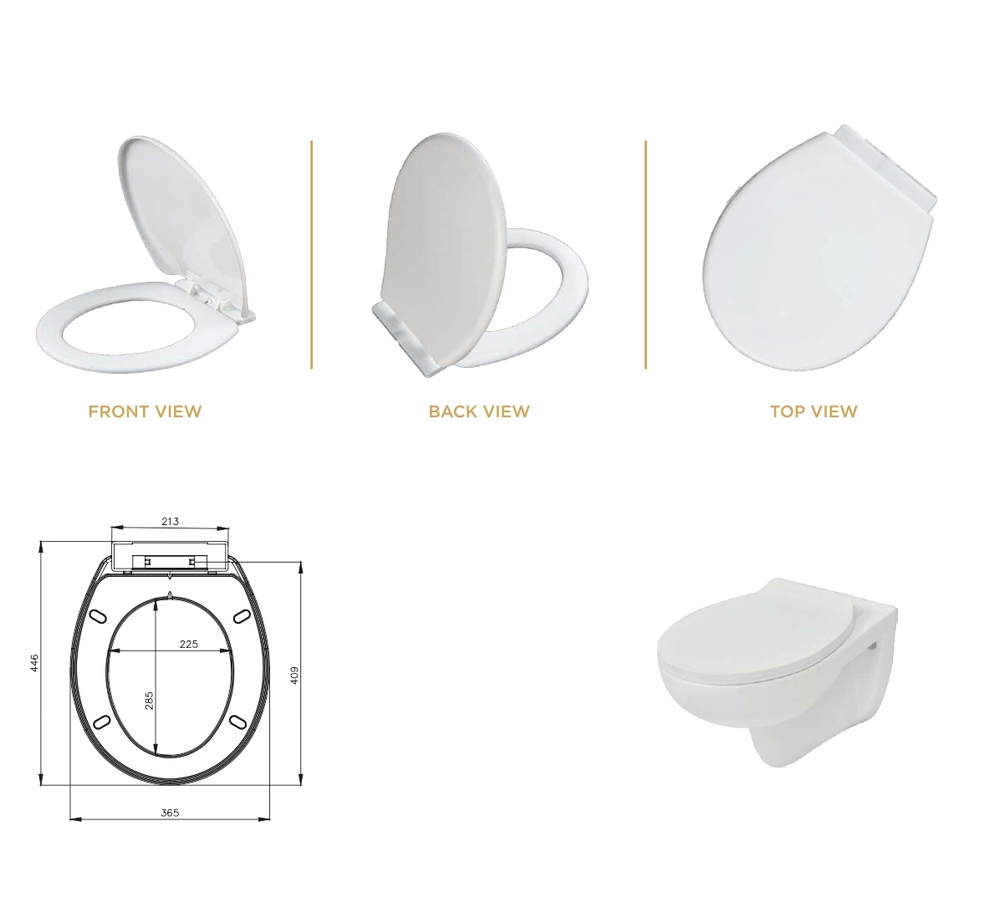 Round toilet seat cover