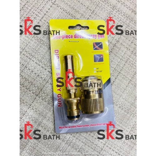 Brass Pressure Spray Nozzle - Color: Golden
