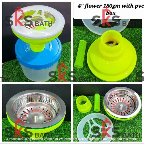 4 Inch Flower With Pvc Box Kitchen Sink Waste Coupling - Color: Multicolor
