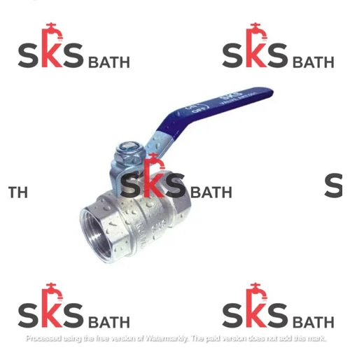 1-2 Inch Brass Ball Valve - Color: Silver