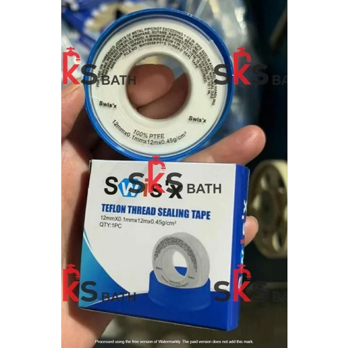 Swis'X Ptfe Thread Sealing Tape - Color: White & Yellow