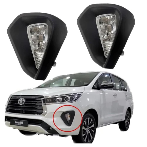 Front Bumper And Corner Light For Toyota Innova Crysta - Color: Black
