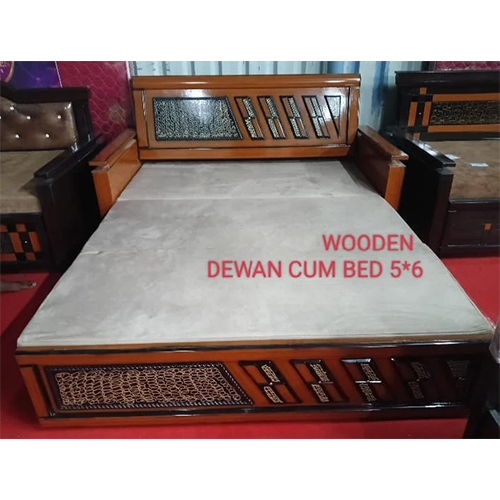 Wooden Dewan Cum Bed - Color: Brown