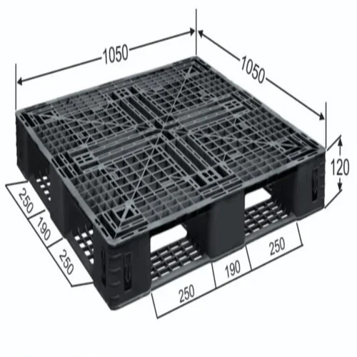 1100X1100X150 MM औद्योगिक प्लास्टिक पैलेट