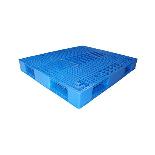 Four Way Pallets - Plastic, Customizable Sizes, Blue Color, Mesh Design ...