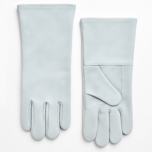 Double Palm With Reinforcement Split Leather Gloves - Color: Different Available