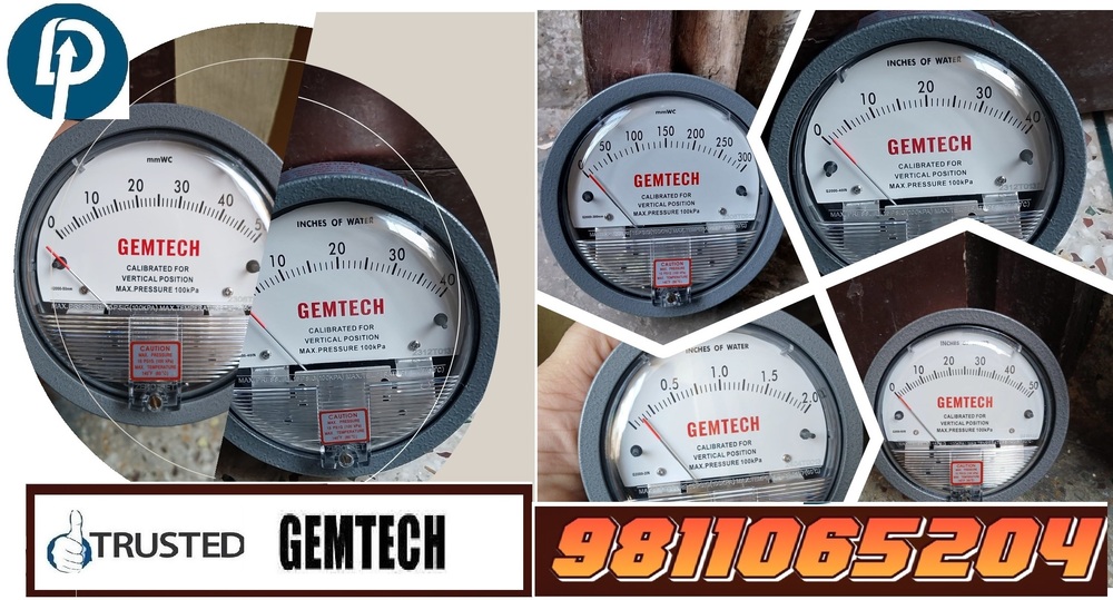 Popular Cities GEMTECH Differential Pressure Gauge Wholesalers by Surat