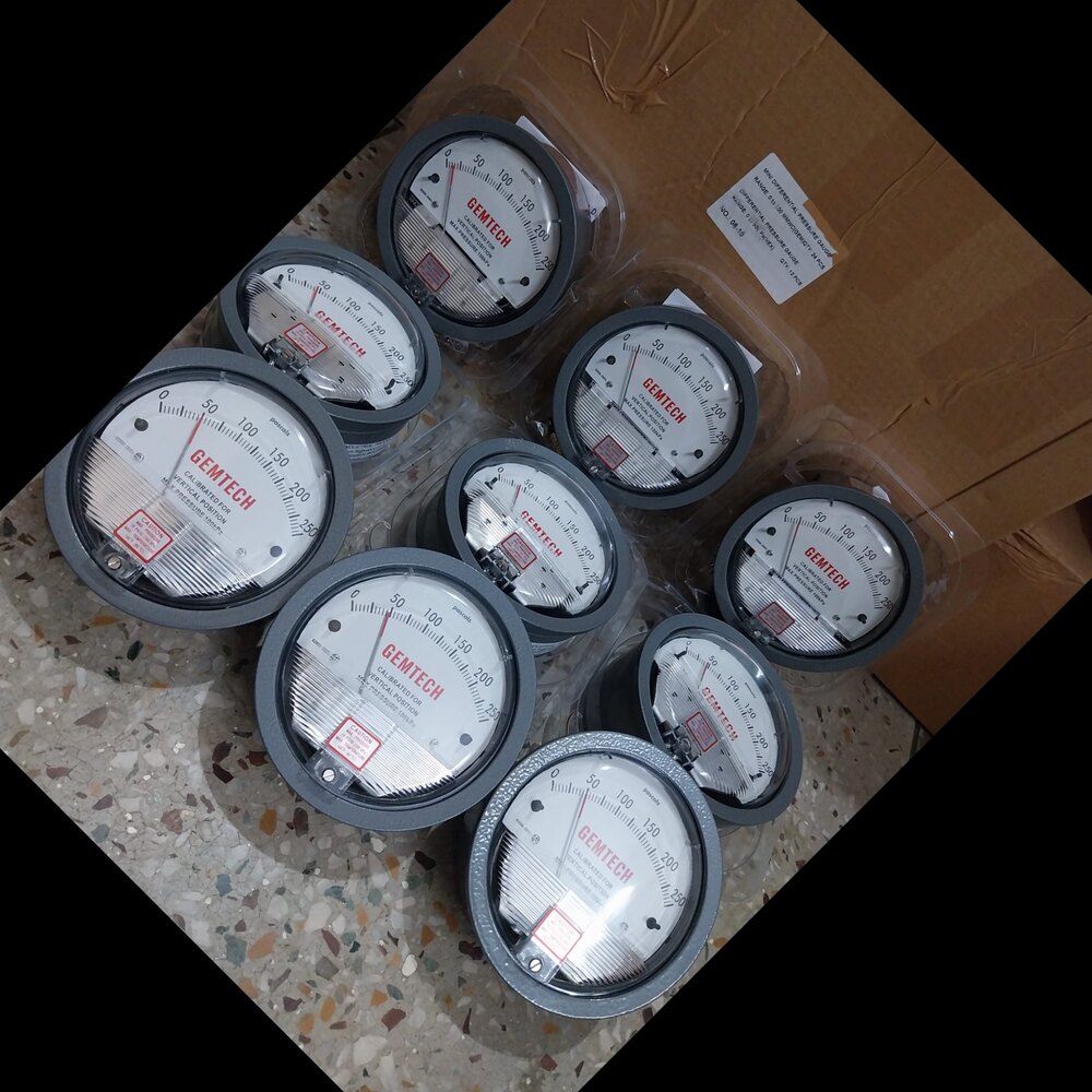 GEMTECH DIFFERENTIAL PRESSURE GAUGE For Clean Rooms