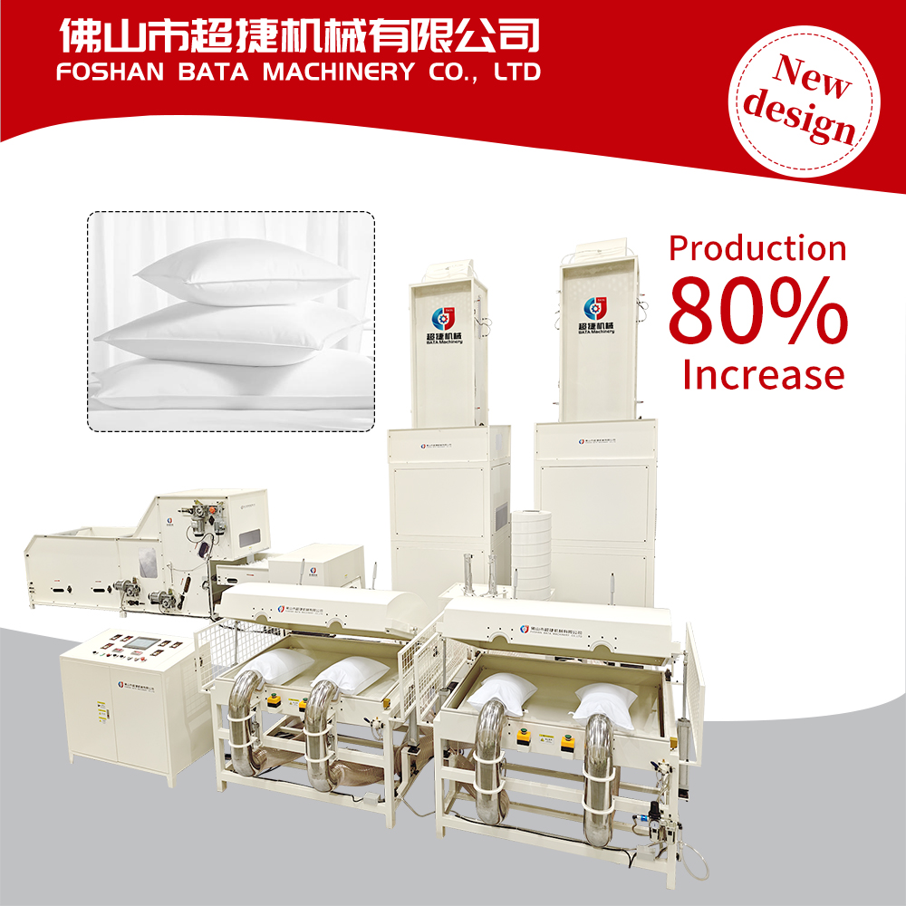 Automatic Pillow Production Line With High Efficiency - Color: White