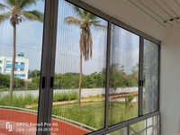 Balcony Sliding Pleated Mosquito Net Screen Window