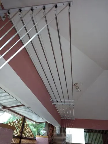 Pulley Type Ceiling Cloth Dryer - Color: Silver