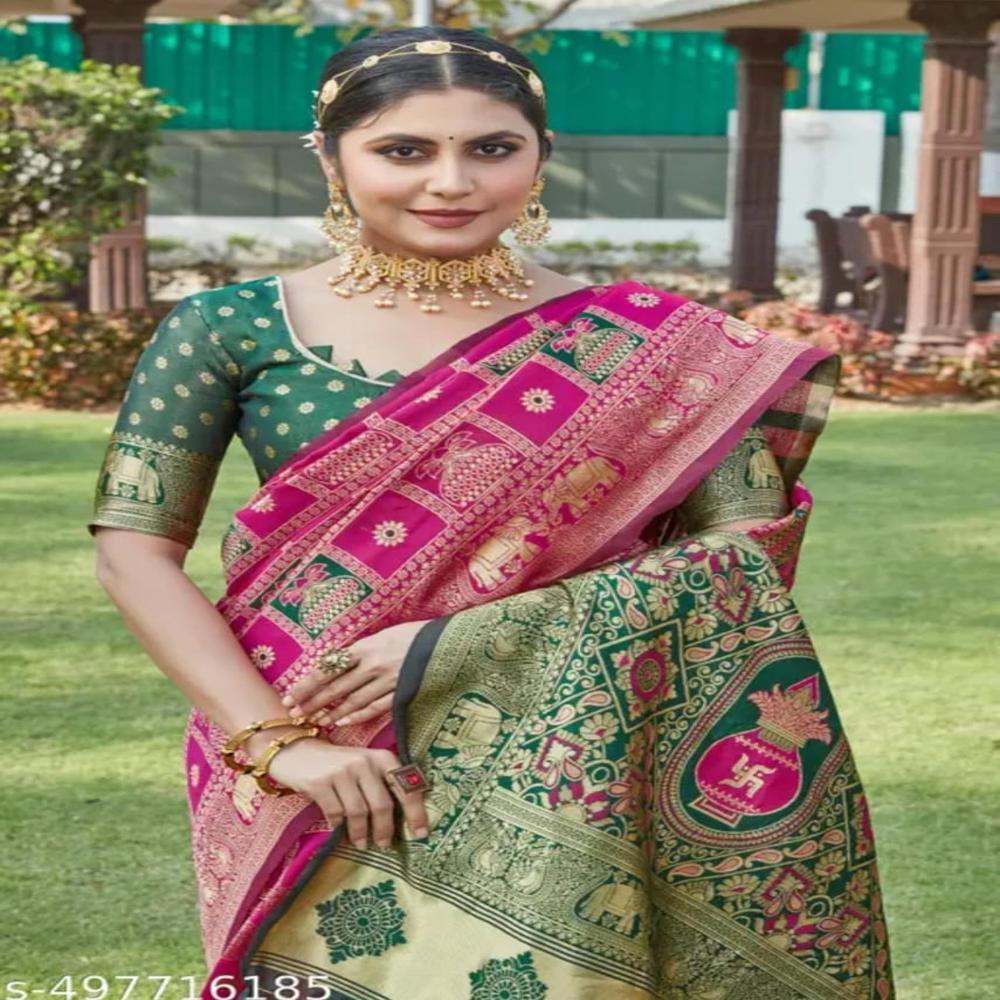 Banarasi Saree - Bust Size: 42