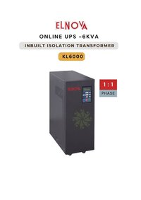 Elnova Online UPS  6 KVA Inbuilt Isolation Transformer 1:1