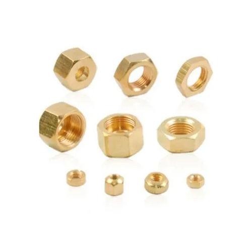 Plain Brass Nut - Color: Golden